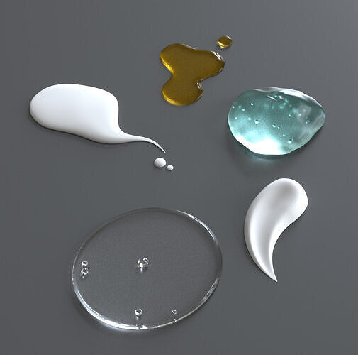 cosmetic creams and  oils 3D model  3D model