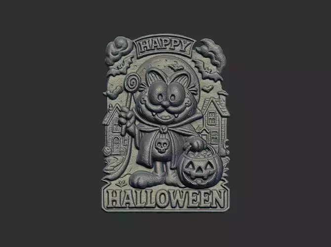 garfiled happy hallowen decor 