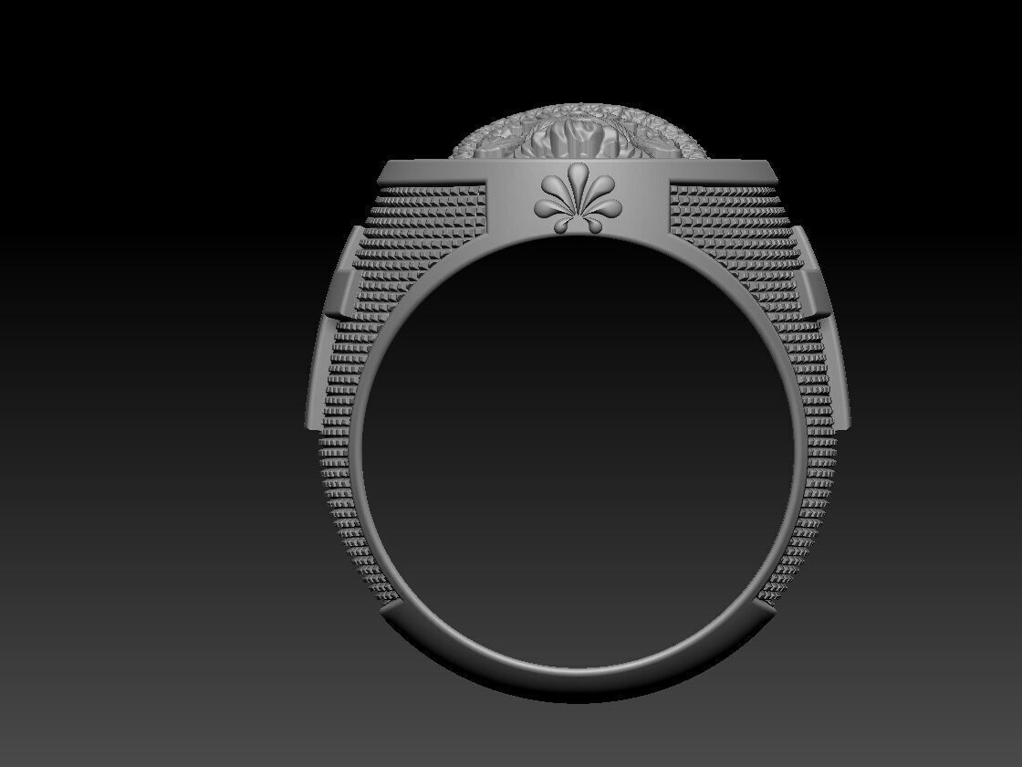 Skull Ring bearded STL 3d model for 3d printer 3D print model_5