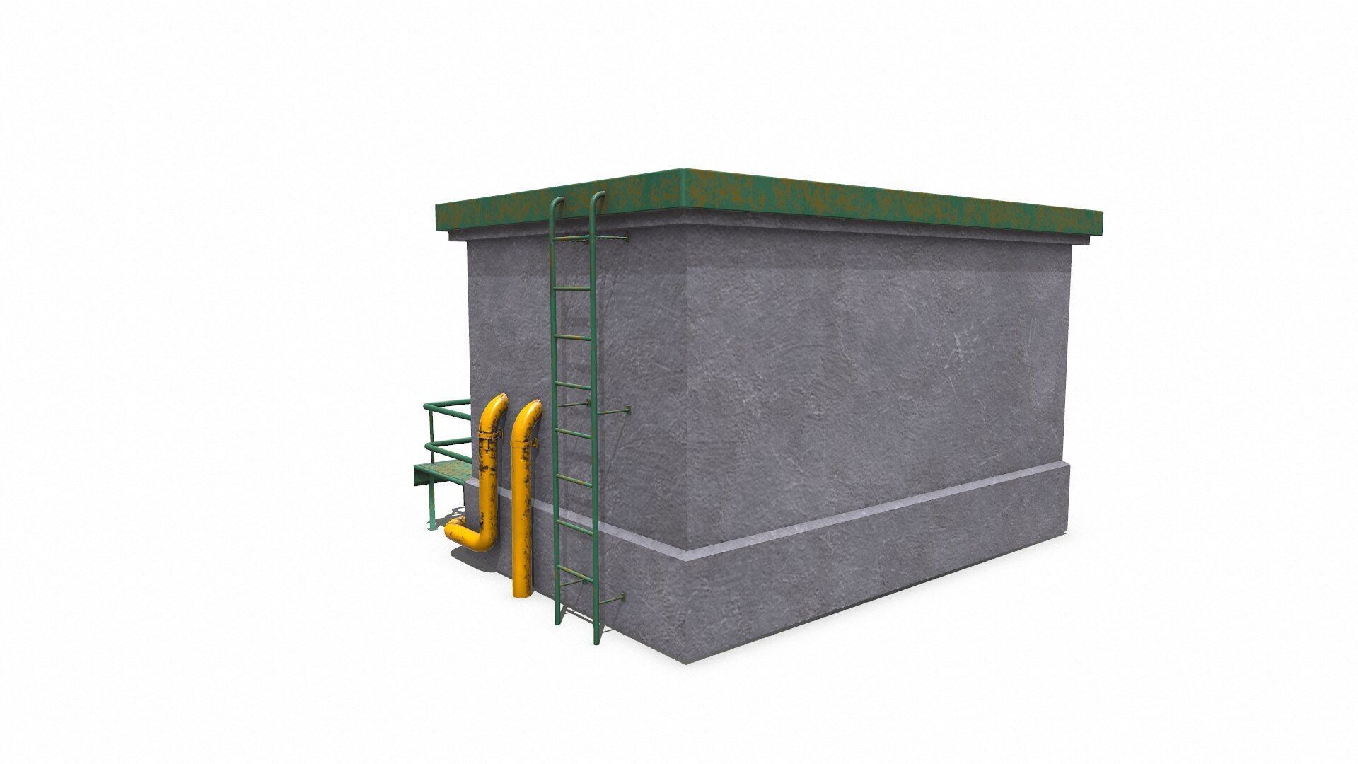 Rooftop Building Low-poly PBR Low-poly 3D model_4