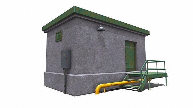 Rooftop Building Low-poly PBR Low-poly 3D model 2