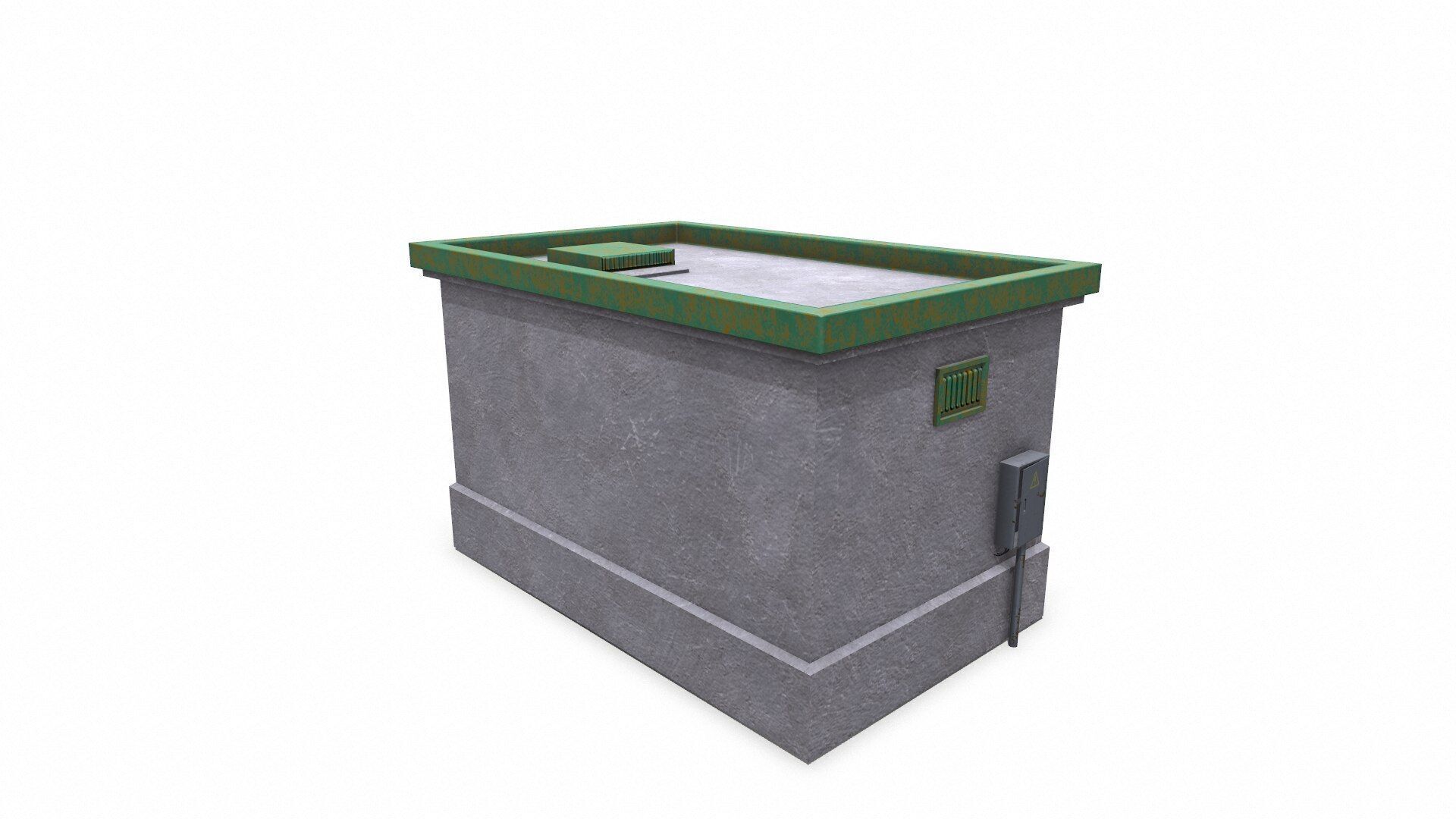 Rooftop Building Low-poly PBR Low-poly 3D model_5