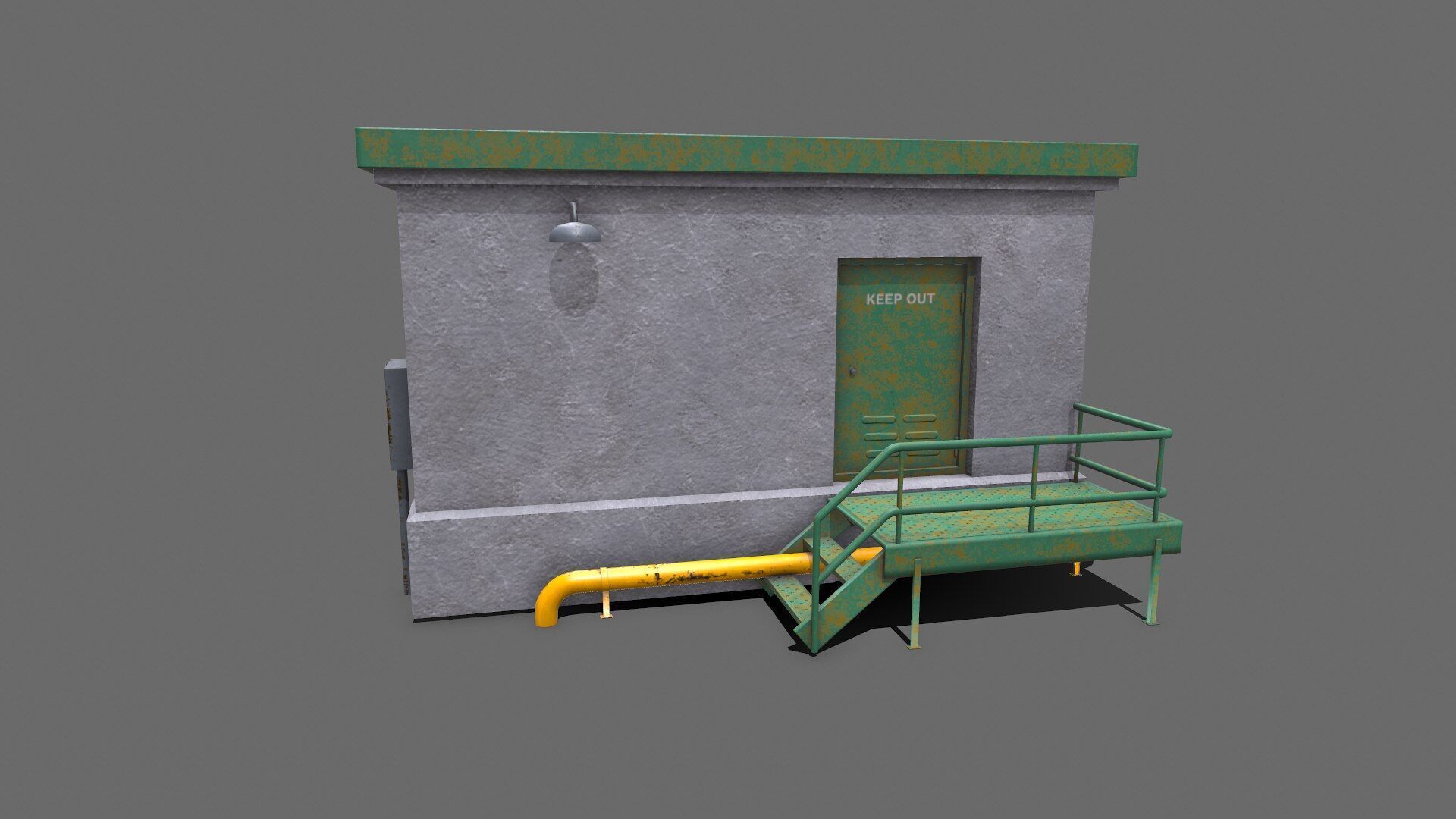Rooftop Building Low-poly PBR Low-poly 3D model_8