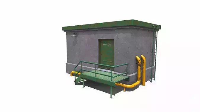 Rooftop Building Low-poly PBR