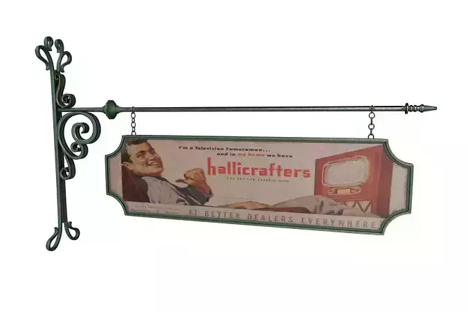 Vintage Hanging Advertising Sign