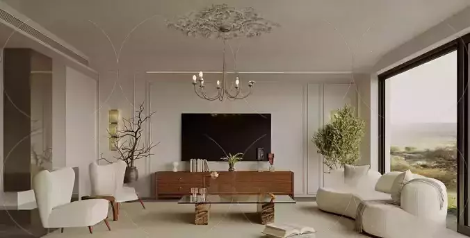 WABI SABI STYLE 3D MODELS LIVING ROOM 