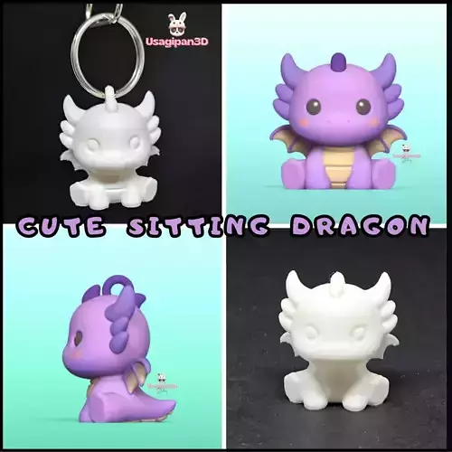 Cute Sitting Dragon
