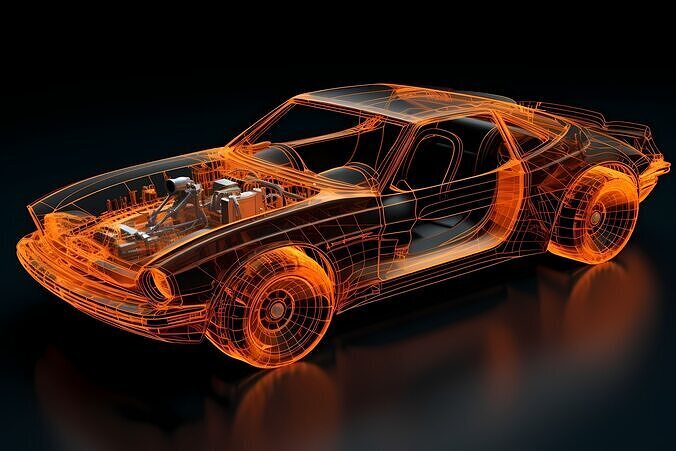 3D MUSTANG CAR MODEL  3D print model