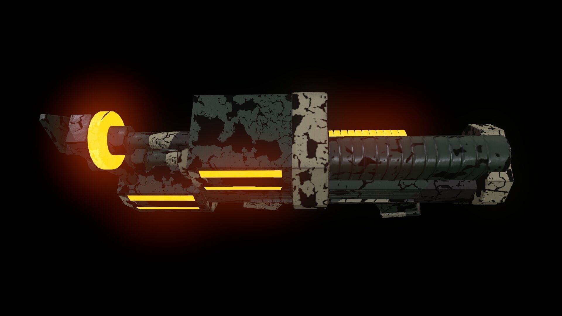 Submachine Gun Low-poly 3D model_13