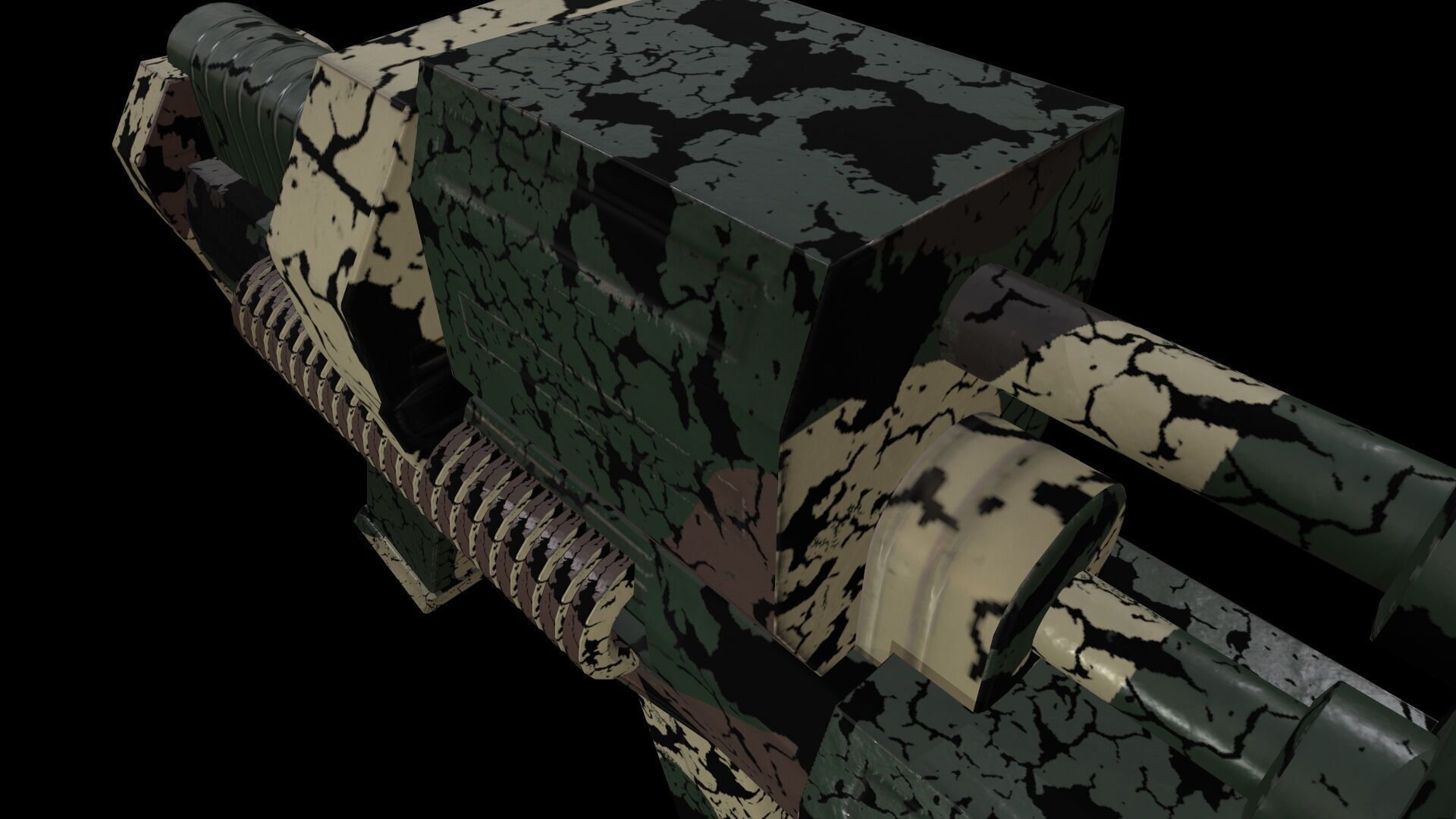 Submachine Gun Low-poly 3D model_18