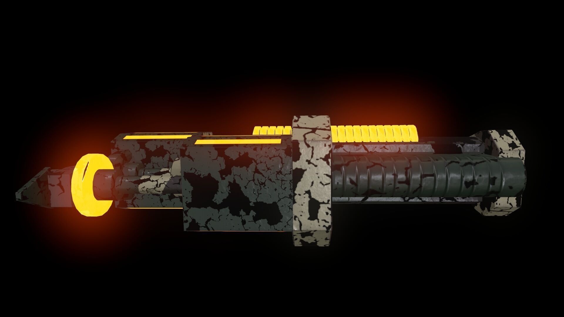 Submachine Gun Low-poly 3D model_15