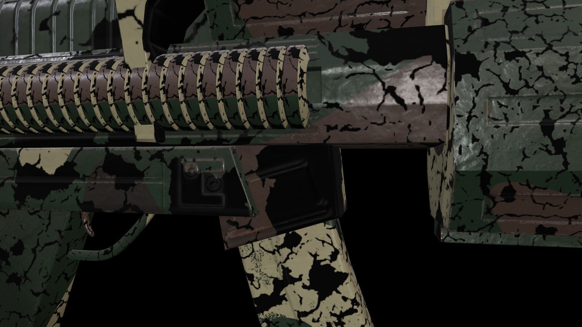 Submachine Gun Low-poly 3D model_17