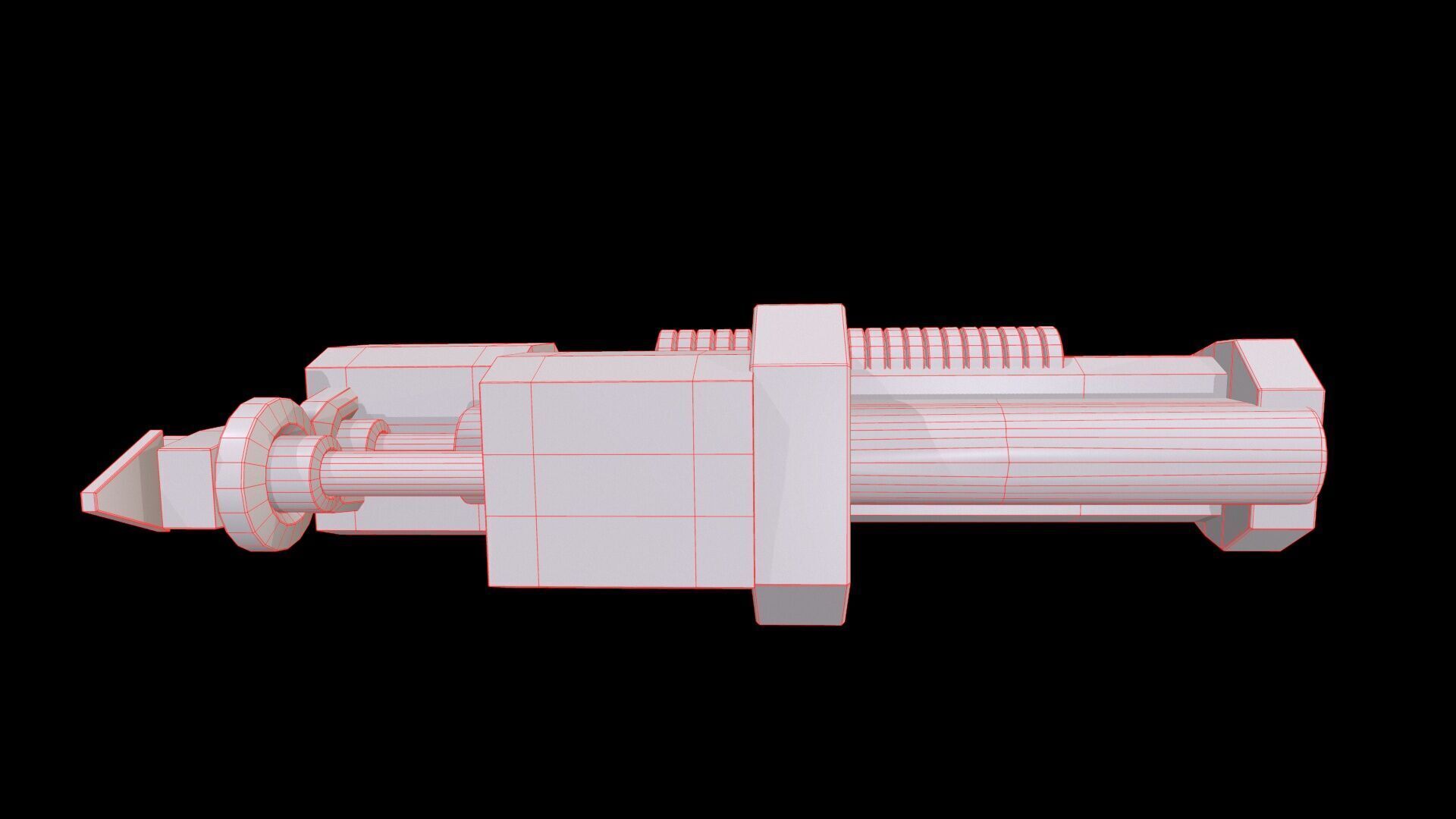 Submachine Gun Low-poly 3D model_20