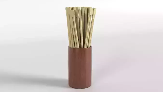 Chopstick Container Low-poly 3D model