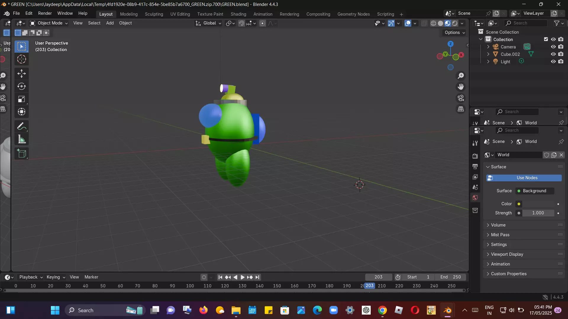 Among Us style crewmate 3d character model Low-poly 3D model