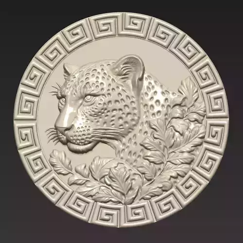 Leopard Head Pendant A37 3D print model