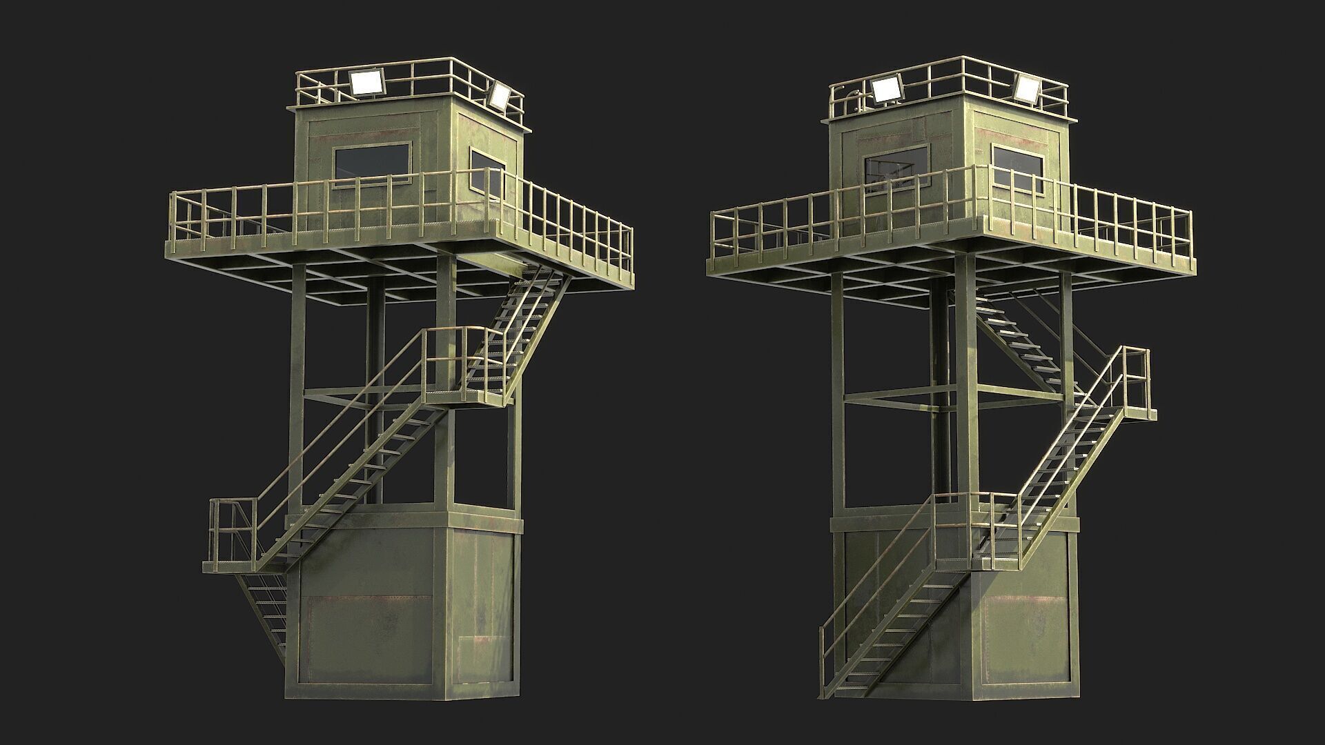 Watchtowers v4 Low-poly 3D model_12