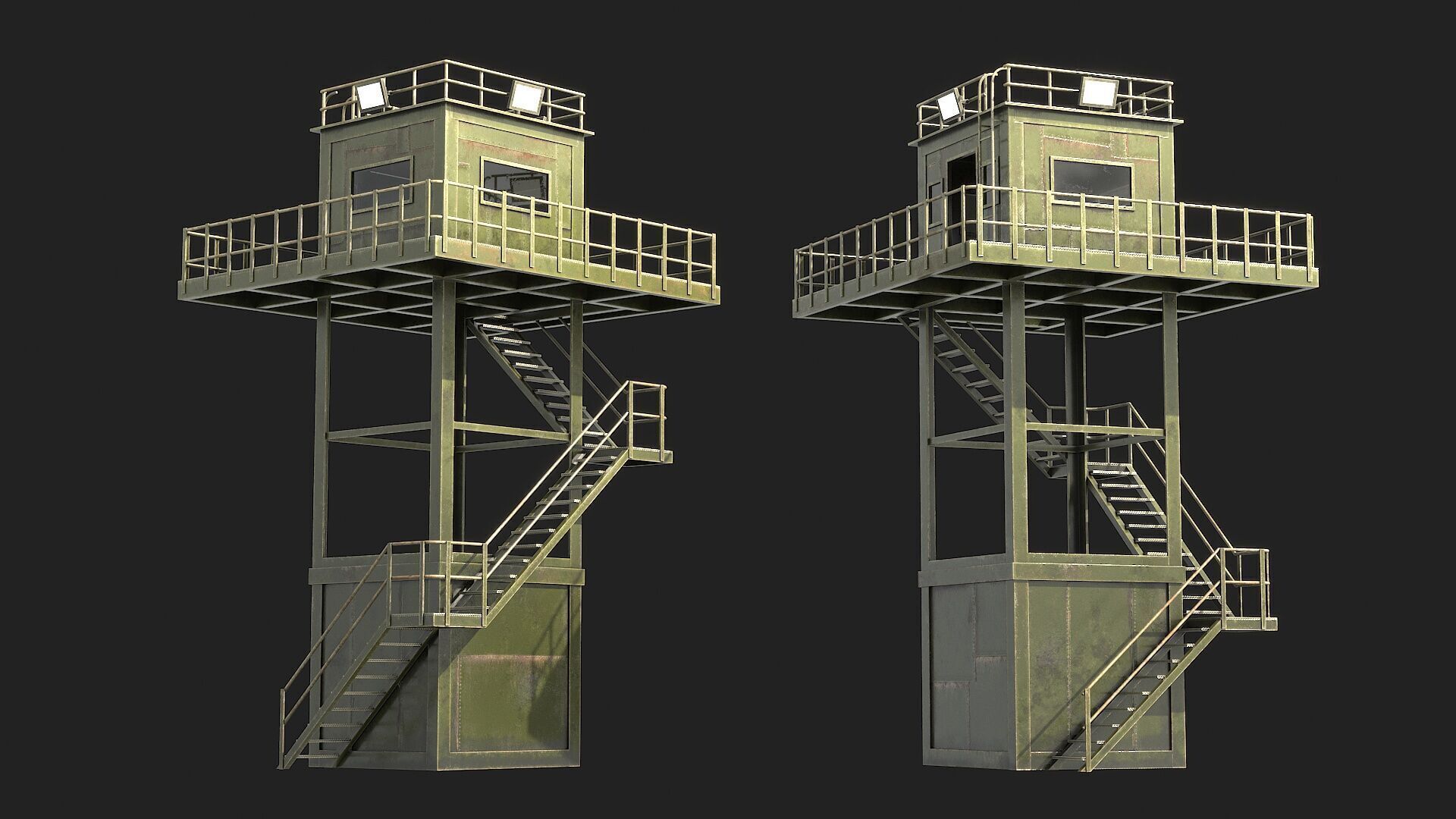 Watchtowers v4 Low-poly 3D model_13