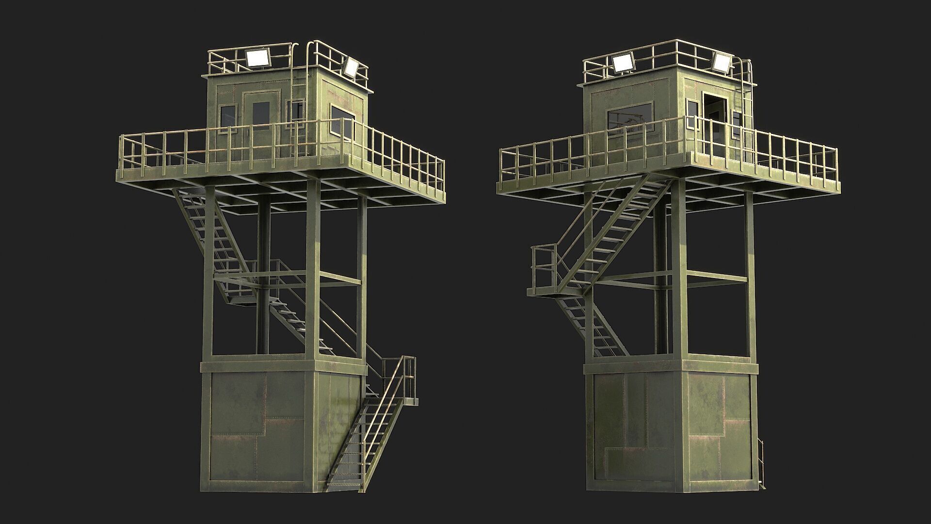 Watchtowers v4 Low-poly 3D model_9