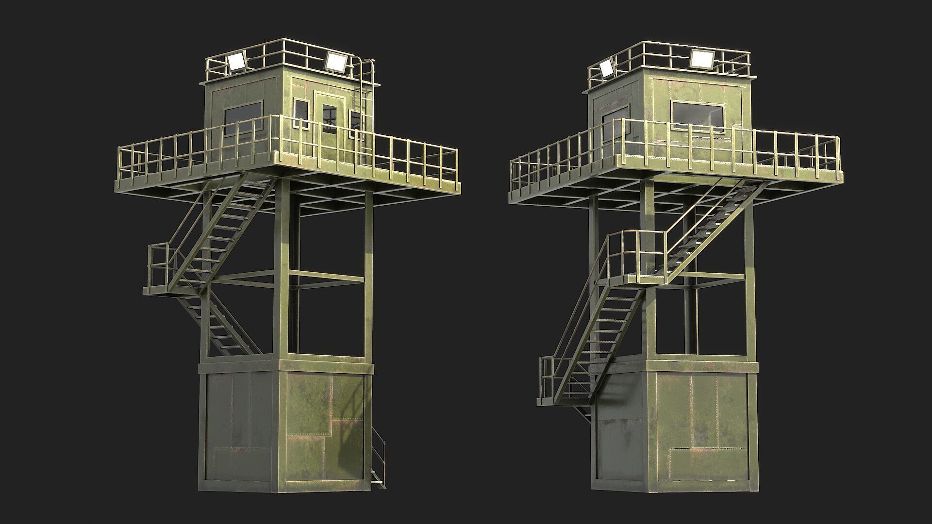 Watchtowers v4 Low-poly 3D model_10
