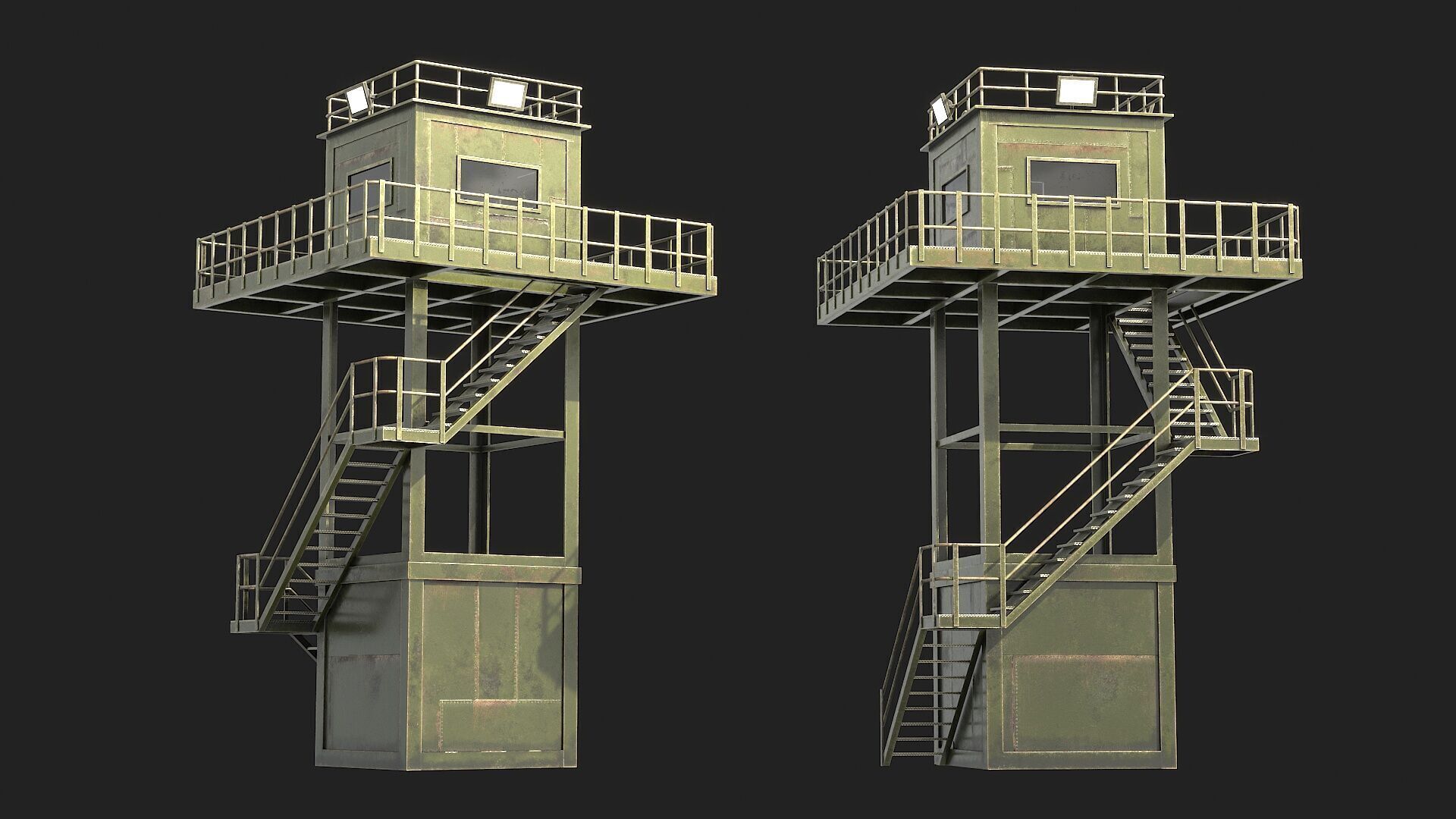 Watchtowers v4 Low-poly 3D model_11