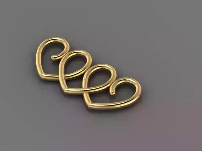 bracelet gold hearts