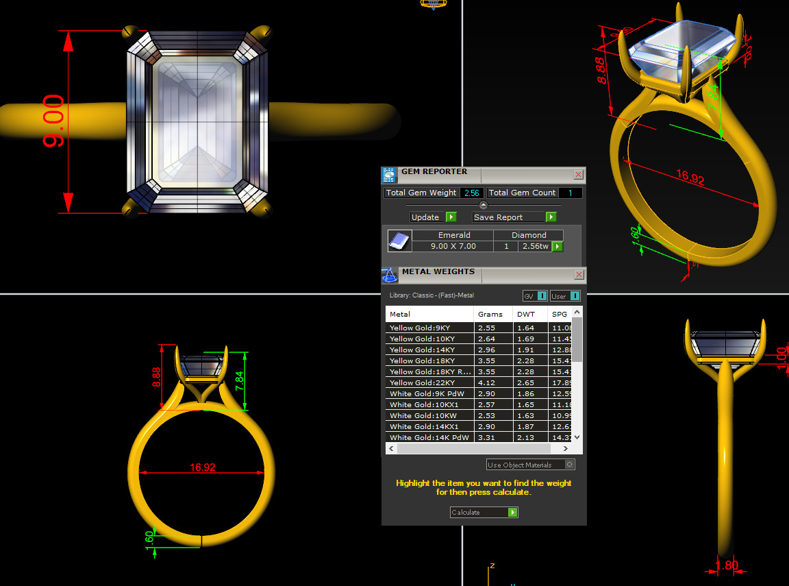 RADIANT  DIAMOND RING -CAD-029 3D print model_13