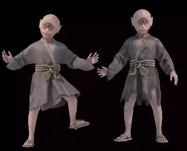 Cyclops Yokai Character Rigged PBR Game Ready