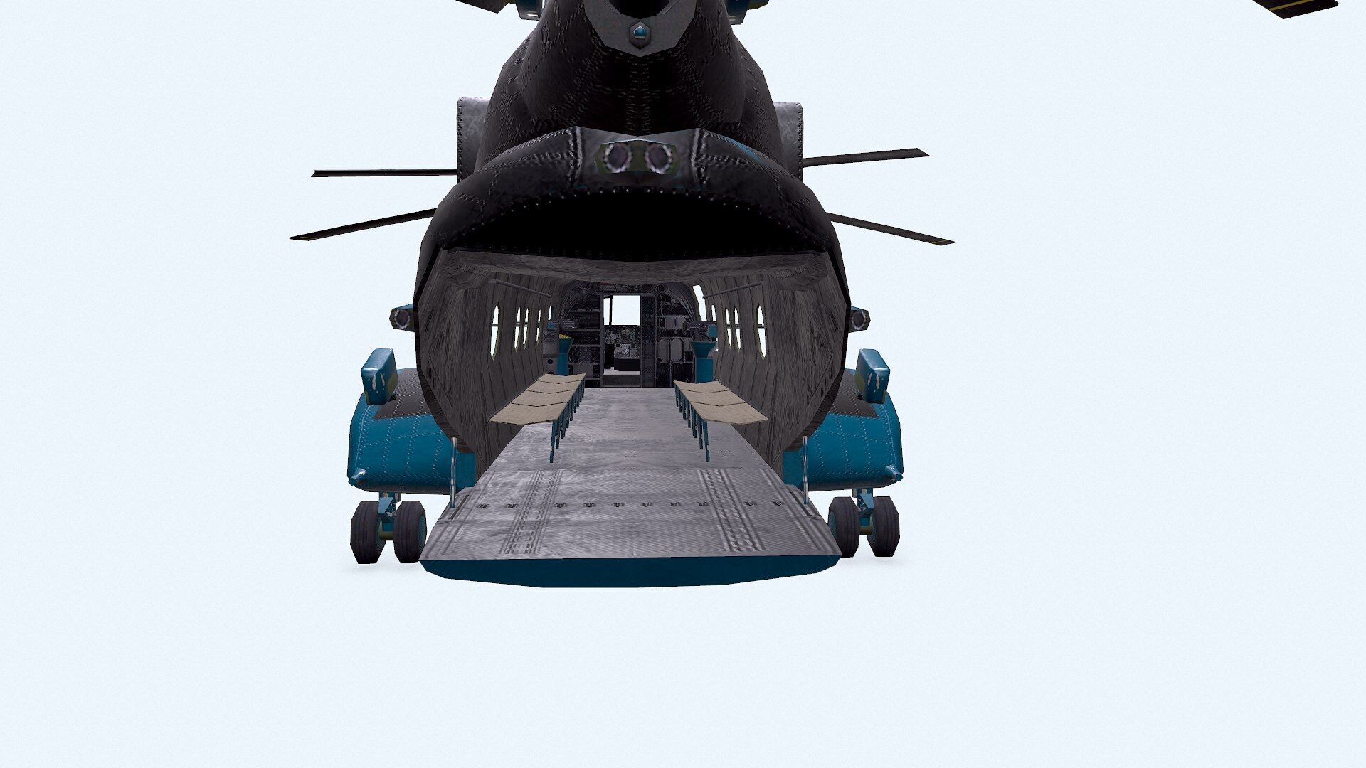 Boeing Vertol CH-46 Sea Knight Low-poly PBR Low-poly 3D model_5