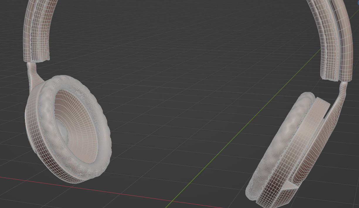 Headphone Model Low-poly 3D model_3