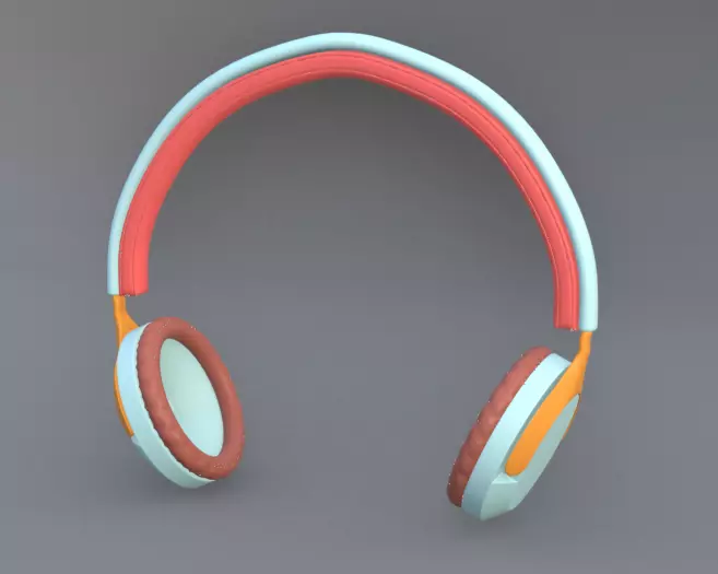 Headphone Model Low-poly 3D model_0