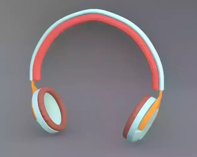 Headphone Model Low-poly 3D model