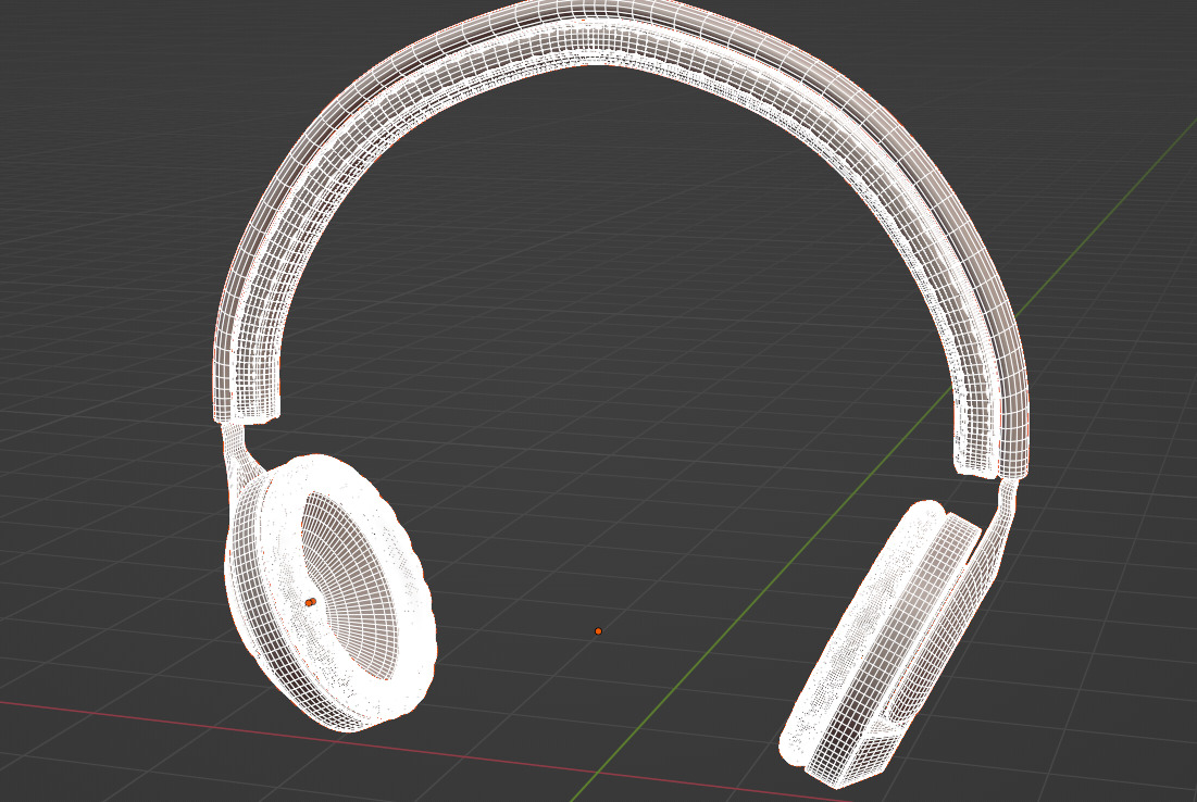 Headphone Model Low-poly 3D model_4
