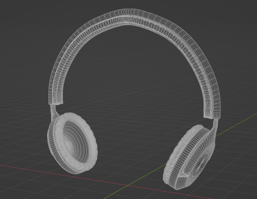 Headphone Model Low-poly 3D model_5