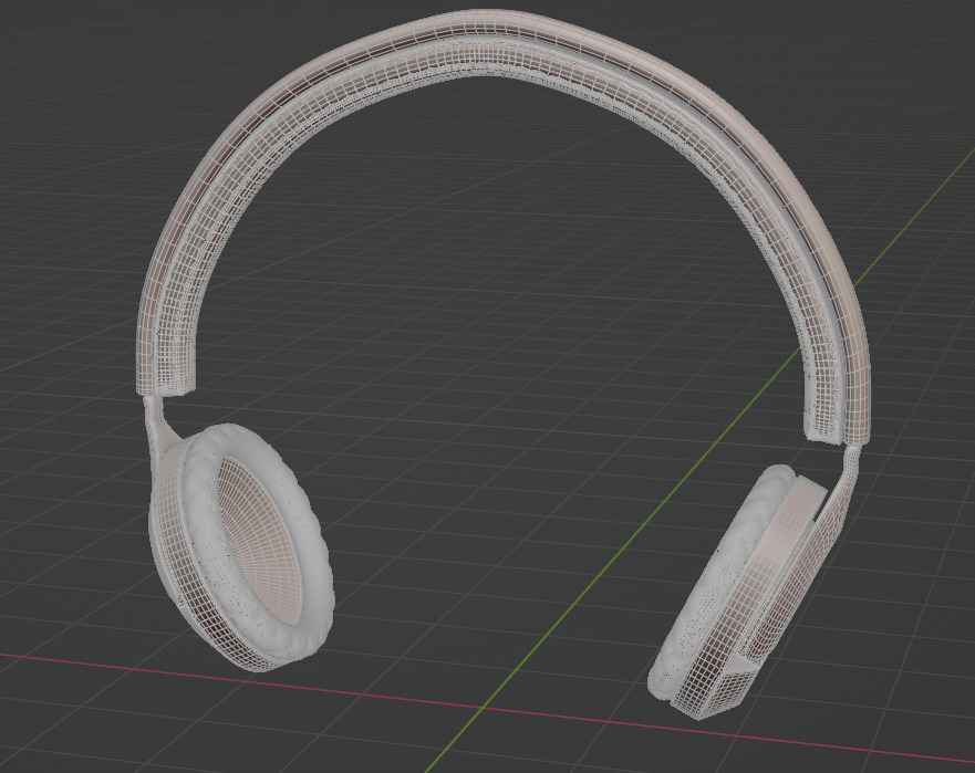Headphone Model Low-poly 3D model_2