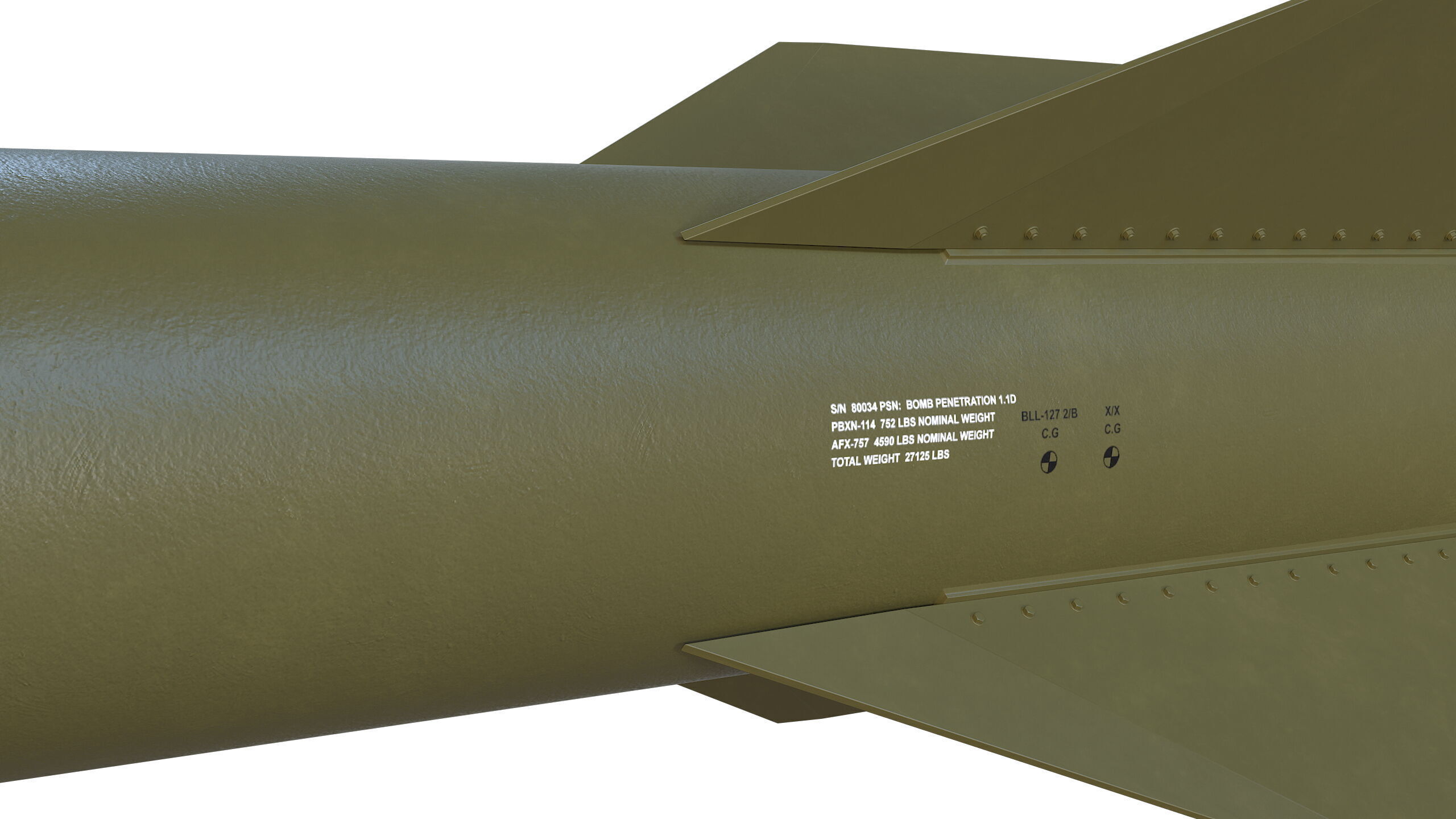 The GBU-57B MOP Massive Ordnance Penetrator  3D model_8