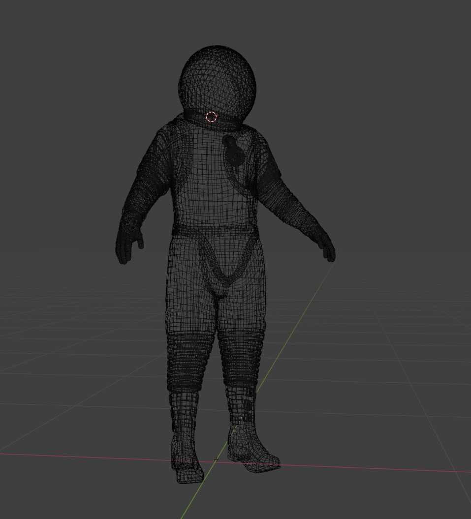 Spacesuit - Divingsuit - retro scifi Low-poly 3D model_3