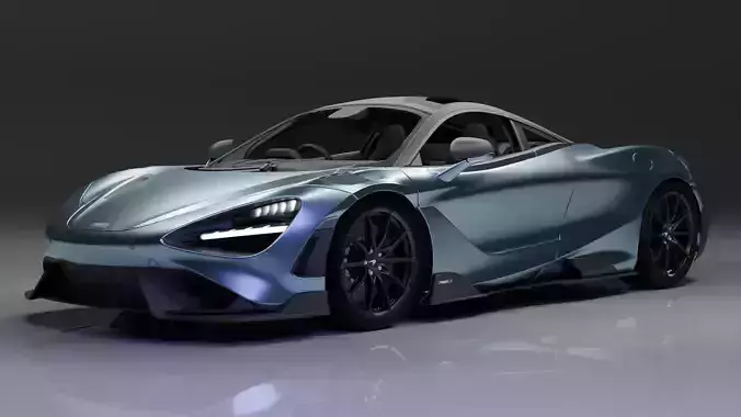 High Quality McLaren 765L With Interior 3D Model