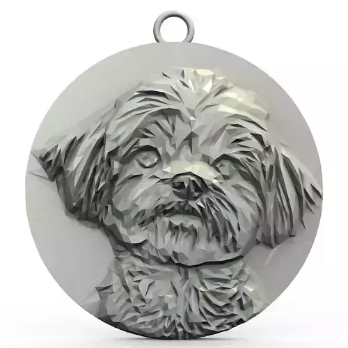Shih Tzu Dog Low Poly