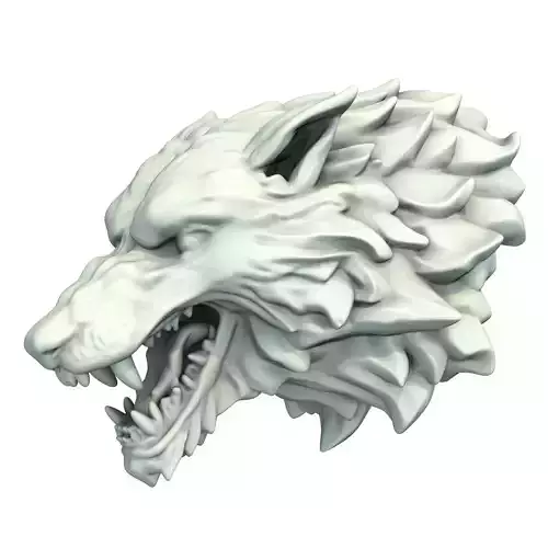 Wolf Head Sculpture