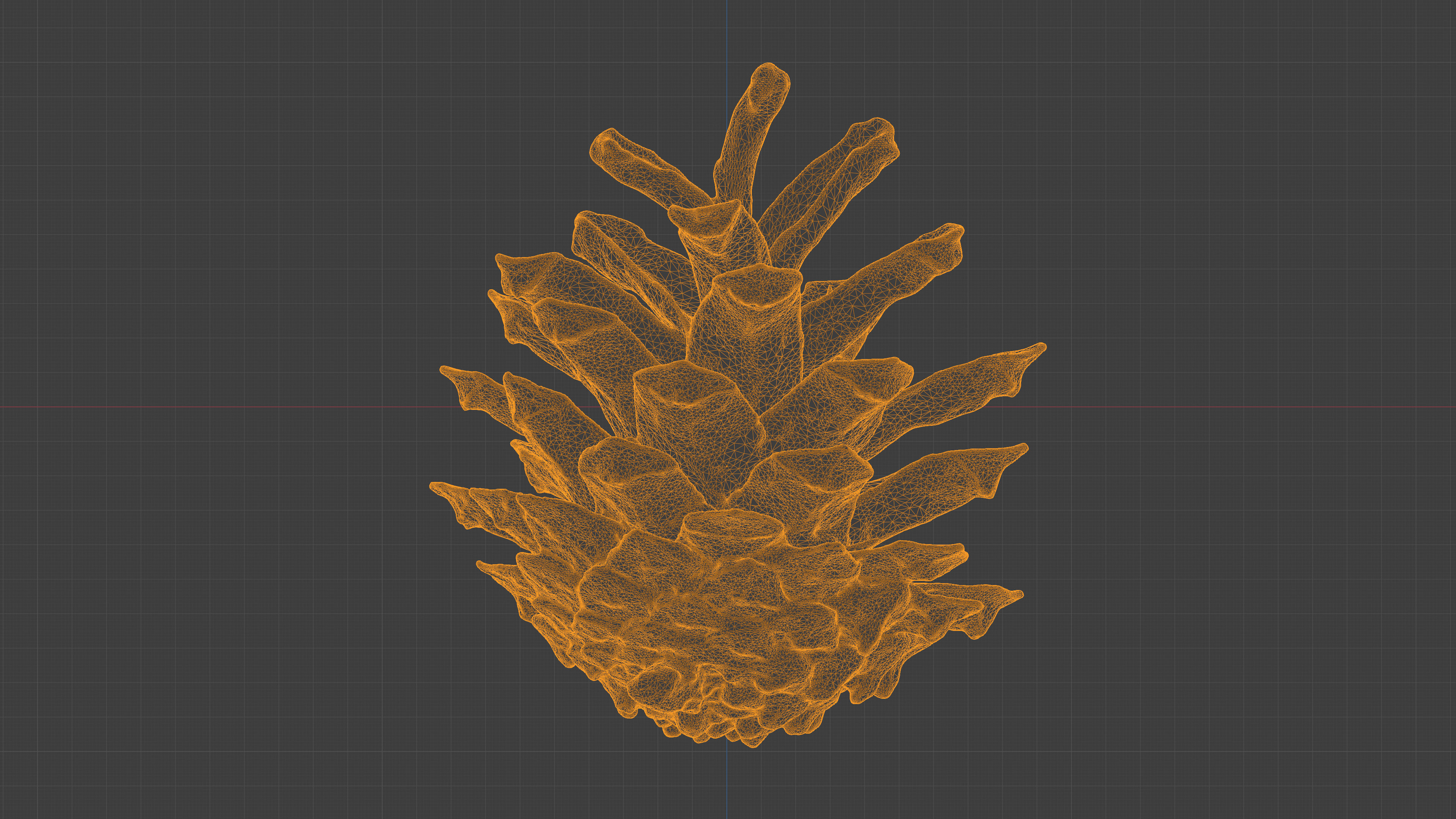 Photorealistic 3D scan of pine conifer cones Collection _22