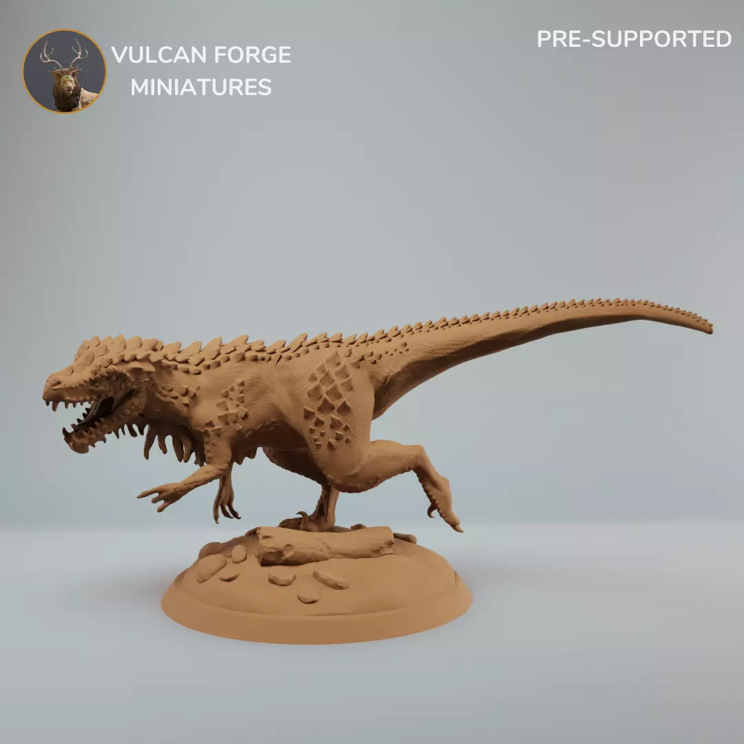 Swamp raptor fantasy dinosaur charging pre supported 3D print model