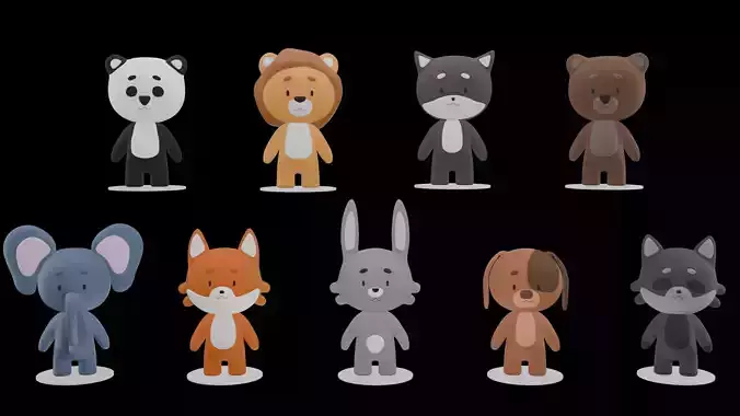 PACK001 Cartoon Animals 