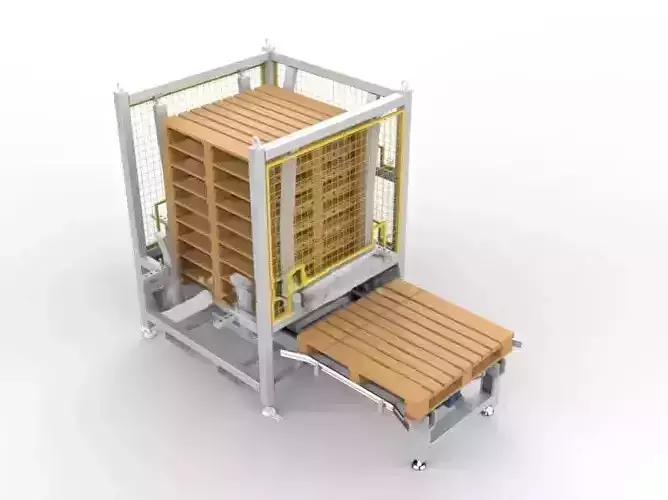 Wood Pallet Dispenser Machine - Pallet Loading-Unloading Machine 3D model