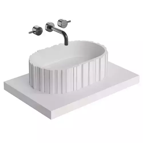 Overhead sink ABBER Stein 3D model