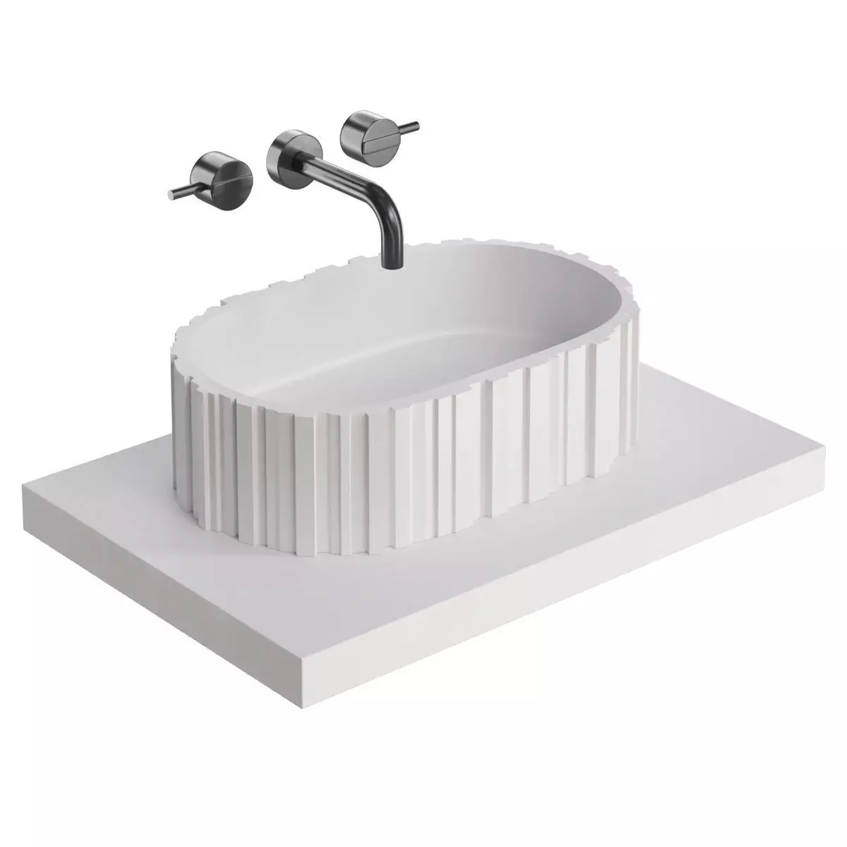 Overhead sink ABBER Stein 3D model