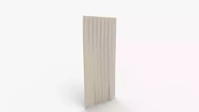 Ivory Cotton Velvet Blend Window Curtain Panel with Lining