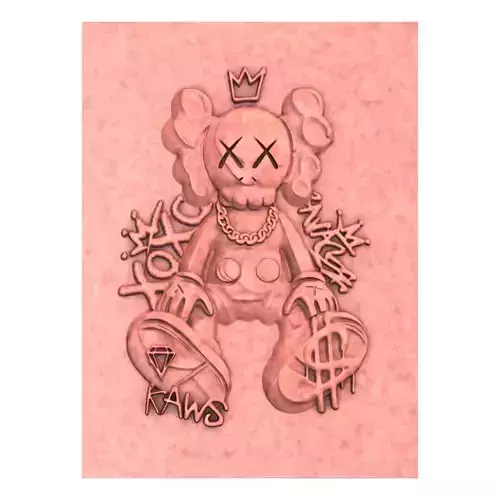 Kaws Street Art Poster Home Decor 3D print model