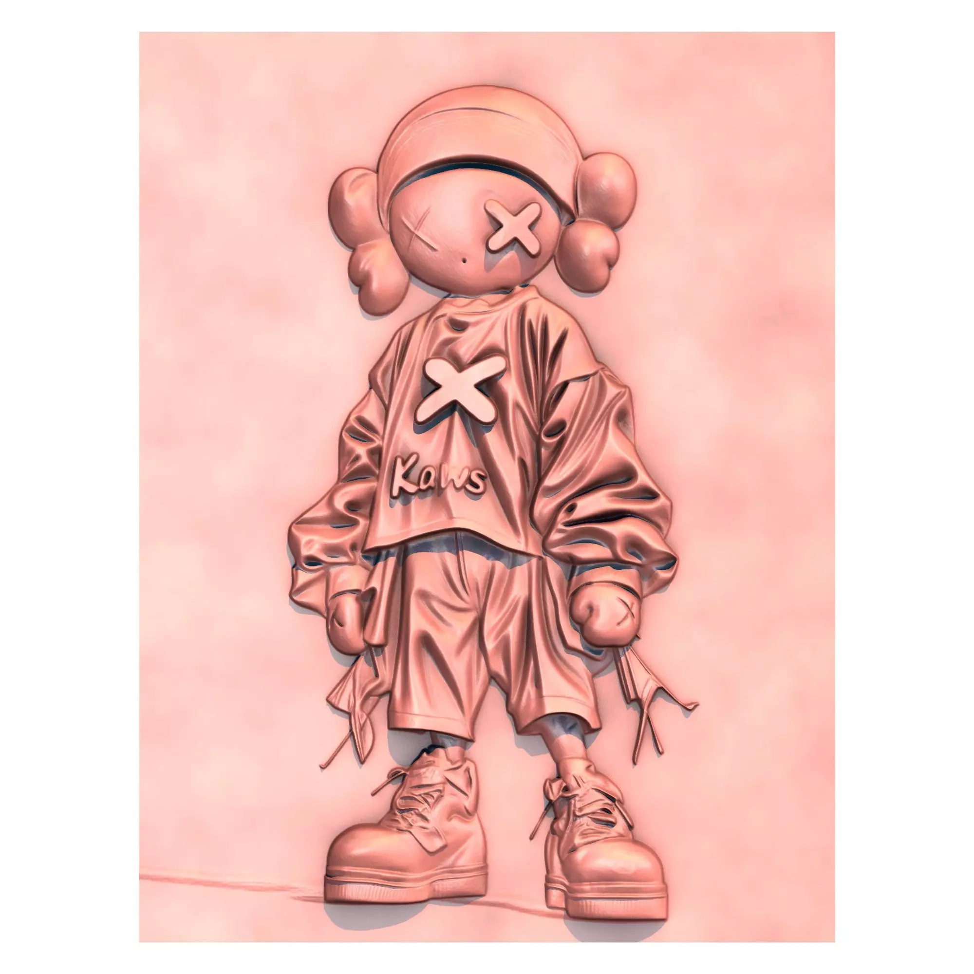 Kaws Street Art Poster Home Decor 3D print model