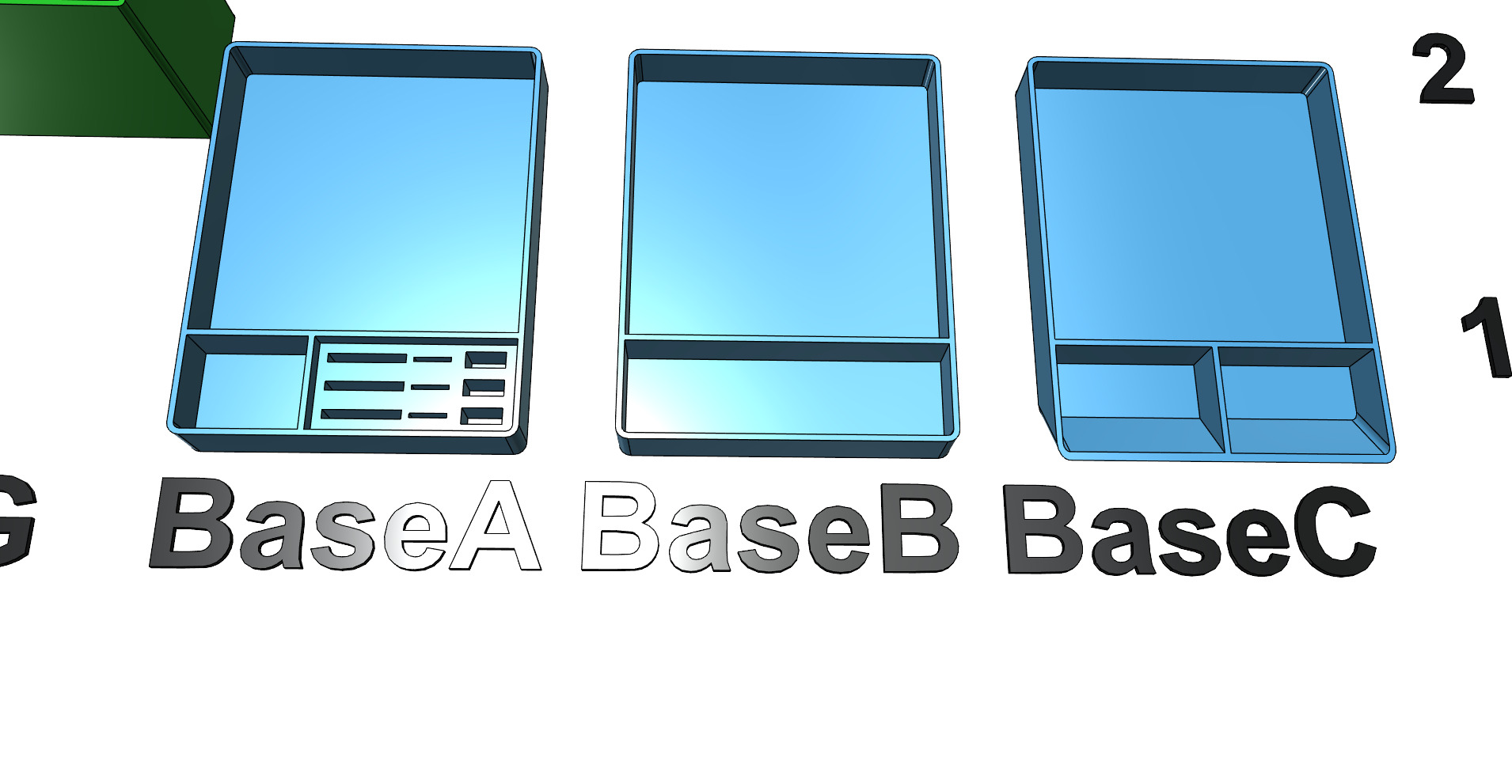 Small office desk organizer rebuildable 3D print model_6